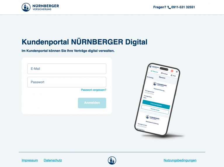 Kundenportal NÜRNBERGER Digital